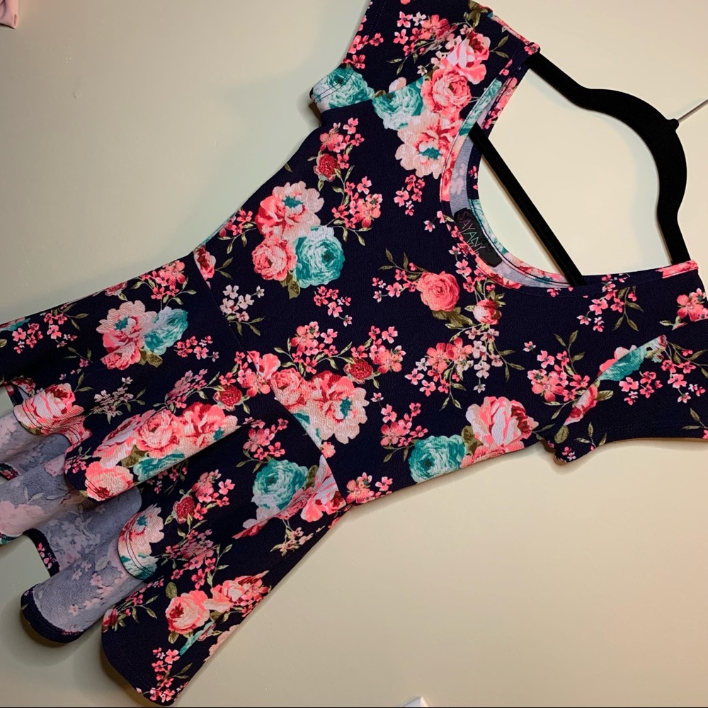 Floral High Low Blouse